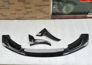 LT phong cách sợi carbon phía trước Bumper môi Spoiler 3 cái/bộ cho BMW M3 F80 M4 F82 2015-2019 thực 3K sợi carbon độ bóng cao kết thúc - Product Image 2