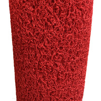 Premium 12mm Hohlflor-PVC-Teppiche ohne Rückenbeschichtung, Festliches Rot, Transparenter Rutschfester Teppich für Haushalt, Eingang und Foyer