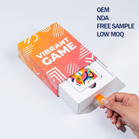 Jeu de cartes personnalisé en papier allemand noir 330 g/m², cartes d'affirmation, jeu complet, emballage en boîte tiroir, vente en gros, directement de l'usine OEM