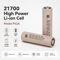 Cellule de batterie Li-ion EU Lager P42A 21700 4200mAh 3.6V 45A à courant élevé pour drones, vélos électriques et packs de batteries EV