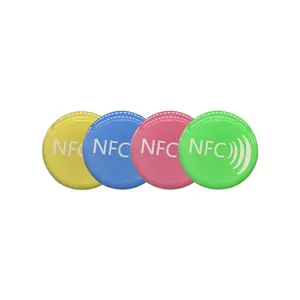 NFC-Epoxy-Tags RFID NFC runde PVC-Tags wasserdichte schöne Social-Media-NFC-Karten zum Aufkleben auf Mobiltelefone