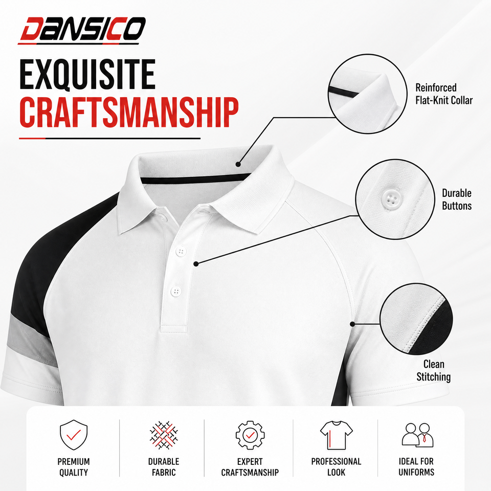 Custom Quick Dry Men Golf Polo Shirt Breathable Raglan Sleeve Contrast ...