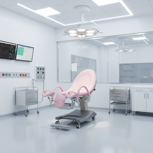 Table d'examen <span class=keywords><strong>gynécologique</strong></span> électrique avec commande au pied pour hôpitaux et cliniques - Product Image 1