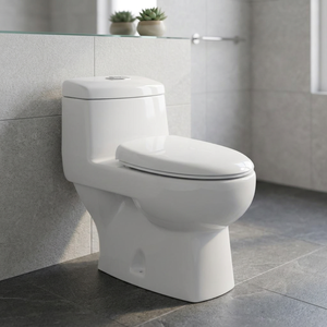 WC monobloc en céramique Crenza, désodorisant, à siphon, à poser au sol, pour salle de bain extérieure - Product Image 2