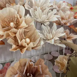 E40 방수 EVA 거대한 꽃 웨딩 무대 큰 꽃 공예 장식