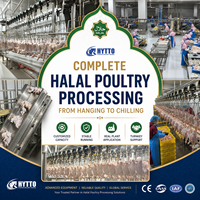Chaîne de traitement automatique de volailles certifiée CE en acier inoxydable 304, machine d'abattage de volailles à grande échelle 2000-5000BPH, approuvée Halal