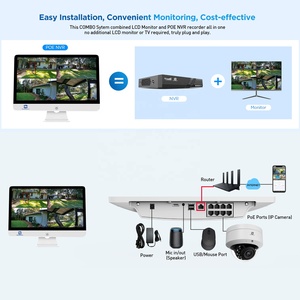 Système NVR 8 canaux GWSECU, 8 caméras de sécurité IP dôme PoE 5MP avec micro intégré, vision nocturne IR pour la surveillance vidéo à domicile et en magasin - Product Image 2
