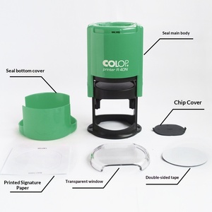 <span class=keywords><strong>Sello</strong></span> Autoentintable COLOP en Verde y Azul, Diseño Flip-Top, Sellos <span class=keywords><strong>de</strong></span> Plástico para Oficina, Modelo 0005, Venta al Por Mayor - Product Image 3