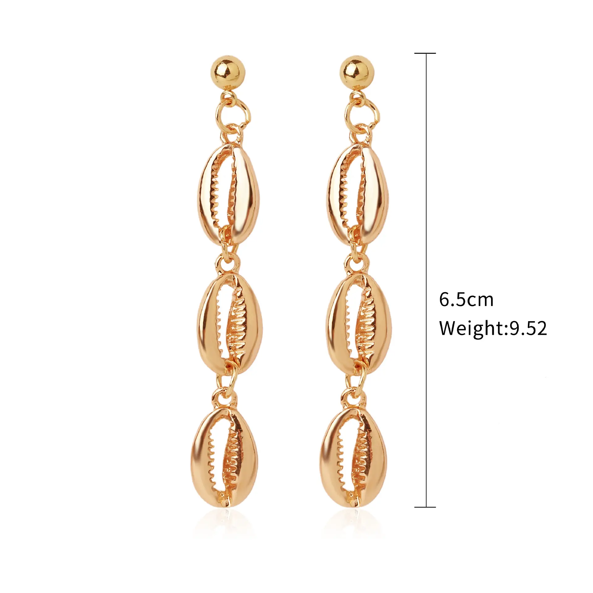 2024 Summer Luxury Women Boho Jewelry Pearls Conch Shell Pendant Earrings Bohemian Ocean High Quality Alloy Jewels