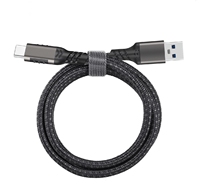 Cable de Carga Rápida USB a USB C de 10 Gbps y 60 W, Cable de Datos Trenzado de Nailon para Android, iPhone, Samsung Galaxy, Pixel, Tablets, de 0.3 m a 3 m