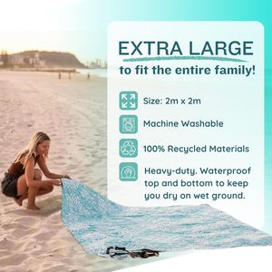 Manta de <span class=keywords><strong>Picnic</strong></span> Personalizada Grande, Impermeable, de Material Oxford+PVC, Resistente al Desgaste, Resistente a la Corrosión, Ligera - Product Image 6