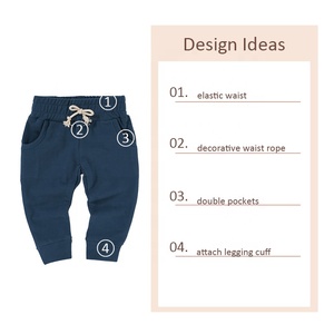 클리어런스 아기 레깅스 신생아 무지 유기농 면 유니섹스 네이비 레깅스 아기용 - Product Image 3