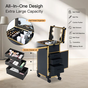 <span class=keywords><strong>Table</strong></span> à <span class=keywords><strong>ongles</strong></span> mobile rose mignonne à prix d'usine avec miroir éclairé, bureau de manucure avec tiroir, étui à maquillage, possibilité de <span class=keywords><strong>faire</strong></span> du OEM/ODM - Product Image 6