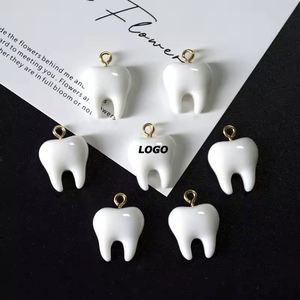 พวงกุญแจจี้ฟันปลอมเรซิ่นตลกๆ สำหรับงาน DIY งานฝีมือ เครื่องประดับ ของขวัญส่งเสริมการขาย - Product Image 1
