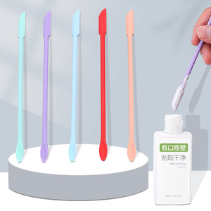 Ensemble de spatules de maquillage en silicone personnalisées en usine, mini et petites, pour la beauté, spatule double tête, mini spatule pour pot de lotion - Product Image 2