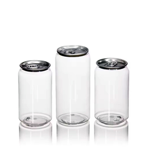 Lebensmittelechte Klare 330ml 500ml PET-Getränkedosen mit Leicht zu Öffnenden Deckeln - Perfekt für Strand-Erfrischungen & Eisgetränke - Product Image 4