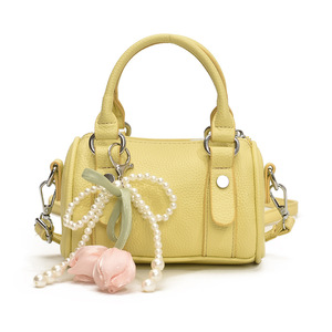 Tas bahu selempang anak perempuan manis mutiara bunga tas PU putri mode baru Korea - Product Image 6