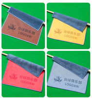 Serviette en tissu suédé pour billard avec logo personnalisé, double face, accessoire d'entretien et de nettoyage pour table de snooker/pool