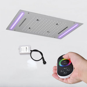 <span class=keywords><strong>Chrome</strong></span> Musique Coloré Plafond Pluie Cascade Pommeau De Douche Romantique SUS304 Pluie Douche Avec Lumière Led - Product Image 3