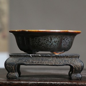 Maceta de Cerámica para Bonsái, Miniatura con Forma de Papaya, Estilo Chino Clásico, Macetas Pequeñas - Product Image 3