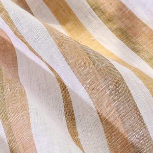 Sọc Vải Lanh 100% Chống-Thuốc T Áo Sơ Mi Vải Cô Gái Dệt Sợi Nhuộm Váy May Hữu Cơ Bán Buôn 150Gsm Thoáng Khí Mềm Mại - Product Image 4
