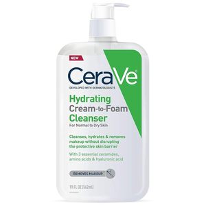 Crema Limpiadora 100% Hidratante que se Convierte en Espuma, 19 Oz, Para Piel Seca, Con Ceramidas y Ácido Hialurónico - Product Image 1
