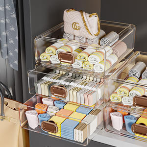 Dropshipping Selling Low Price Home Appliance Organizer Storage Boxes Food Container Transparent Cosmetic Organization Plastic