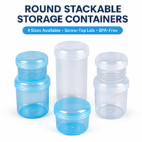 Boîte de rangement ronde en plastique recyclable à haute transparence avec couvercle pour l'organisation des montres et des petites pièces
