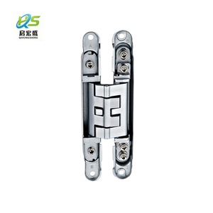 Zinc 180 Degree Concealed Hinge 18x21x155mm Oem&odm 3d Adjustable Hidden Door 60kg Silent Bld-g155 180 Degree Opening Full - Product Image 1