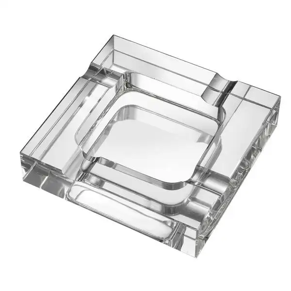 Noble Crystal Glass Colors Optical Crystal Award Trophy Award Custom Logo Business Office Gift Ashtray Hand Craft