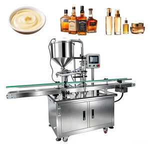 Máquina llenadora de pasta de un solo cabezal totalmente automática con transportador para mantequilla de cacahuete, miel, champú, loción, salsa y mayonesa - Product Image 2
