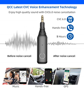 Mới Đến Cao Cấp <span class=keywords><strong>Bluetooth</strong></span> Âm Thanh <span class=keywords><strong>Receiver</strong></span> AUX 3.5Mm Jack Hands Miễn Phí Xe Kit Âm Nhạc <span class=keywords><strong>Receiver</strong></span> Không Dây Adapter - Product Image 2