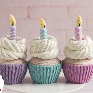 ของเล่นถักโครเชต์น่ารักสำหรั<span class=keywords><strong>บ</strong></span>คัพ<span class=keywords><strong>เค้ก</strong></span>100% ไหมพรมถักด้วยมือ - Product Image 1