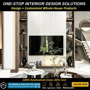 Service de rendu <span class=keywords><strong>3D</strong></span> pour cuisine et salon de villa de luxe minimaliste italienne moderne, solution de design d'intérieur tout-en-un - Product Image 4