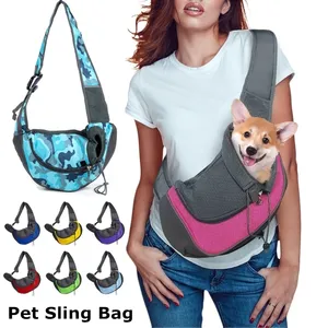 Сетчатая переноска для домашних питомцев на одно плечо из ткани Оксфорд, сумка-слинг для маленьких собак и щенков