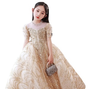 Nouvelle Robe de Demoiselle d'Honneur S2119R Couleur Champagne Texture Luxe Léger Manches Bouffantes Qualité Supérieure Tendance Élégante - Product Image 5