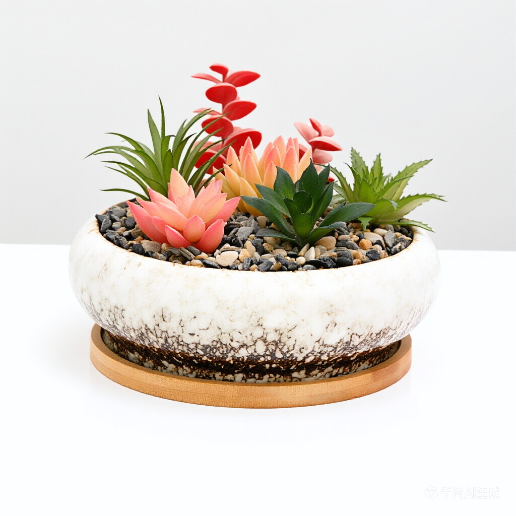 8 pouces avec base d'emballage, 1 paquet - blanc