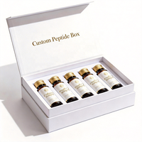 Boîte cadeau rigide sur mesure haut de gamme pour peptides de collagène, avec fermeture magnétique et impression bronzée, pour produits pharmaceutiques