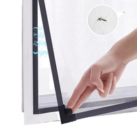 Moustiquaire réglable anti-moustiques en fibre de verre 18x14 mailles pour fenêtres et portes de maison, design magnétique moderne DIY, longueur personnalisable, garantie 1 an