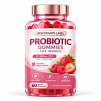 OEM Gummies Probiotiques Femme 10 Md CFU 60 Unités Saveur Baies Santé Intestinale Digestion GMP