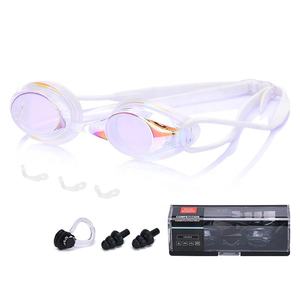 نظارات سباحة ذات حماية من الضباب المضاد للتسرب وأعياء السباحة ضد الأشعة فوق البنفسجية وسدادات الأذن ومشبك الأنف - Product Image 2