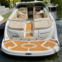 Tapis de pont en mousse EVA imitation teck pour plateforme de bain et cockpit de bateau, style SeaDek MarineMat, auto-adhésif, pour Chaparral 216 SSI 2013