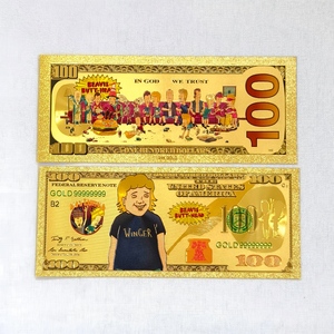 Billet de banque en feuille d'or <span class=keywords><strong>Beavis</strong></span> and Butt-Head, objet de collection, cadeau pour les fans - Product Image 3