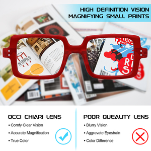 <span class=keywords><strong>Gafas</strong></span> <span class=keywords><strong>de</strong></span> Lectura Cuadradas para Mujer, Monturas <span class=keywords><strong>de</strong></span> PC en Rojo, Negro, Gris y Color Demi para Leer - Product Image 5
