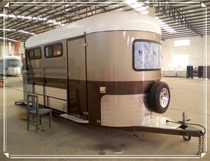 Remolque de Alta Gama para Transportar 2 Caballos, Carro de Carga con Espacio para Alojamiento, Carrozas para Caballos - Product Image 2
