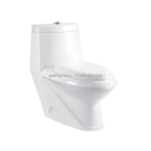 Afrika Flush Toilet Kamar Mandi Keramik Kloset Air Berdiri Dewasa Warna Putih Set Toilet Satu Buah untuk Proyek