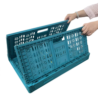 Panier de rangement agricole empilable grande capacité, caisse de transport pliable en plastique pour épicerie