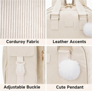 <span class=keywords><strong>Mochila</strong></span> de Moda al por Mayor, Nueva, Unisex, de Pana y Poliéster, con USB, para Estudiantes de Secundaria, Viajes y Escuela - Product Image 5