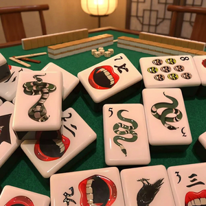 Luxury Halloween Themed Black Acrylic American Mahjong Set 160 Tiles 4 Players Dual Side International Chess Board <b>Entertainment</b> - Product Image 1