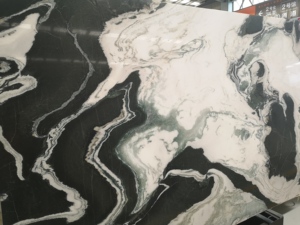 Dalle de marbre de dolomite blanche panda moderne élégant décoration de sol en pierre polie pour les villas extérieures conception graphique en granit - Product Image 4